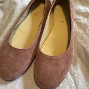 Garnet HillWomen's Suede Ballet Flats - pale blush